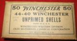 UNOPENED BOX OF WINCHESTER 44-40 UNPRIMED SHELLS - 1 of 3