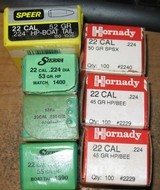 1300 .224 MISC. HORNADY SPEER AND SIERRA BULLETS PACKAGE - 1 of 3