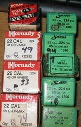 1300 .224 MISC. HORNADY SPEER AND SIERRA BULLETS PACKAGE - 2 of 3
