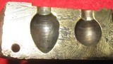 ANTIQUE BRASS ROUND BALL AND CONICAL BULLET MOLD - 5 of 9