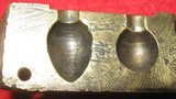 ANTIQUE BRASS TWIN CAVITY MOLD ROUND BALL AND CONICAL BULLET - 3 of 9