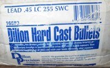 BOX OF 500 DILLON HARD CAST LEAD .452 SWC BULLETS - 1 of 4