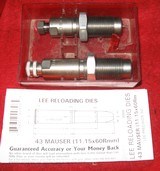 LEE 2 DIE SET FOR 43 MAUSER (11.15x60R MAUSER) - 4 of 5