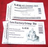 LEE 348 WINCHESTER 3 DIE RELOADING SET - 4 of 4