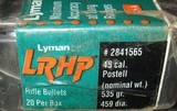 LYMAN 45 CAL POSTELL LRHP 535 GRAIN LEAD BULLETS - 1 of 3