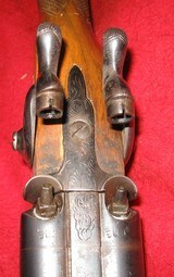 JA GANNATH 12 GAUGE SIDE BY SIDE EXTERNAL HAMMER PERCUSSION BLACK POWDER MUZZLE LOADING 