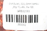 300 ROUNDS GRAF 8MM NAMBU
.320 DIAMETER 83 GRAIN TCJ-RN BULLETS - 2 of 2