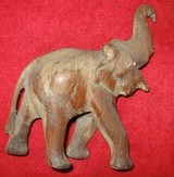 6 VINTAGE HAND CARVED WOODEN ELEPHANTS - 9 of 12