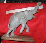 6 VINTAGE HAND CARVED WOODEN ELEPHANTS - 12 of 12