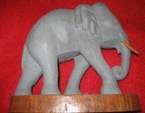 6 VINTAGE HAND CARVED WOODEN ELEPHANTS - 5 of 12