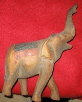 6 VINTAGE HAND CARVED WOODEN ELEPHANTS - 7 of 12