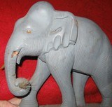 6 VINTAGE HAND CARVED WOODEN ELEPHANTS - 6 of 12