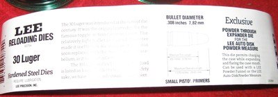 LEE 30 LUGER 3 DIE SET - Image 3 of 4