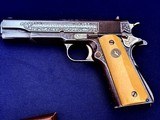 Colt Government 1911A1 1926 Factory engraved gold small parts