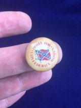 Origjnal "Home for Confederate Women" Antique Pinback Button Daughters of the Confederacy Flag - 2 of 3