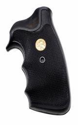 Colt Pachmayr 'Gripper' Style Rubber Grips For Colt Python
With Gold Horse Head Medallions
'NEW' - 2 of 3