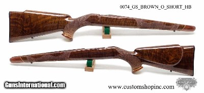 Factory Original Browning Belgium Olympian Grade Gloss Finish Gun Stock For Short Action Heavy Barrel Calibers .222,.222 Mag.
'Like New'