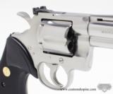 Colt Python .357 Mag.
4 Inch
Satin Stainless Finish.
Excellent Condition In Matching Wood Grain Cardboard Box - 3 of 9