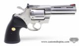 Colt Python .357 Mag.
4 Inch
Satin Stainless Finish.
Excellent Condition In Matching Wood Grain Cardboard Box - 2 of 9