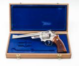 Smith & Wesson Model 29-2
.44 Mag.
8 3/8 Inch Barrel. Nickel. In Hardwood Case. Excellent - 1 of 8