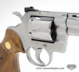 Colt Python 6 Inch Satin Stainless. Perfect Condition. In Case DOM 1983 - 4 of 9