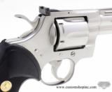 Colt Python .357 Mag.
4 Inch
Satin Stainless Finish.
Excellent Condition In Matching Wood Grain Cardboard Box - 4 of 8