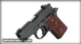 SIG SAUER P238 .380 ACP ROSEWOOD, Black Nitron Finish, S-LITE Night Sights, Rosewood Grips - 4 of 5