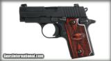 SIG SAUER P238 .380 ACP ROSEWOOD, Black Nitron Finish, S-LITE Night Sights, Rosewood Grips - 2 of 5