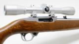 Ruger Model 10/22 22LR Carbine with Stainless Steel Barrel And Silver Scope - 3 of 9