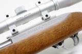 Ruger Model 10/22 22LR Carbine with Stainless Steel Barrel And Silver Scope - 4 of 9
