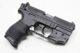 Walther P22
22LR With Laser Sight And Cosmetic, Mock Suppressor. 3.42