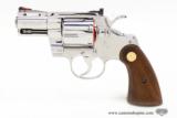 Colt Python .357 Mag.2 1/2 Inch Bright Stainless Finish.Like New In Factory Original Blue Case.1998. GORGEOUS!! - 6 of 9
