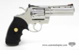 Colt Python .357 Mag.
4 Inch Bright Stainless Finish. DOM 1997. As New In Blue Case - 3 of 8