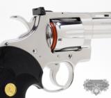 Colt Python .357 Mag.
4 Inch Bright Stainless Finish. DOM 1987. As New In Blue Case - 5 of 8