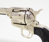 Pair Of Colt Single Action Army 45 Nickel Revolvers. Like New. Look Unfired. Ordered Together. With Letter - 8 of 13