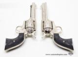 Pair Of Colt Single Action Army 45 Nickel Revolvers. Like New. Look Unfired. Ordered Together. With Letter - 13 of 13