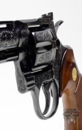 Colt Python 'C' Engraved. 6 Inch Blue. Like New/Unfired. In Presentation Case With Letter - 7 of 9