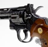 Colt Python 'C' Engraved. 6 Inch Blue. Like New/Unfired. In Presentation Case With Letter - 6 of 9