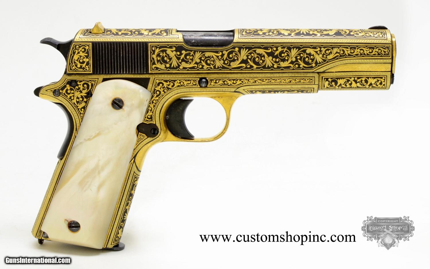 Gold Engraved Pistol