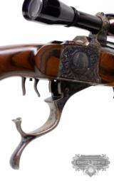 BEAUTIFUL W.J. HAUCK Engraved by ROBERT KAIN!! .222 REM Falling Block Rifle!!! STUNNING!! - 5 of 15