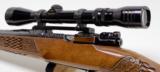 Custom Mauser 98 .300 Win Mag. Heavily Engraved And Carved. With Vintage Redfield Widefield 3x9 Scope. Excellent Condition - 8 of 12