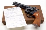 Colt Python 357 Mag. 6 Inch Blue Revolver. Like New In Factory Original Box. DOM 1973 - 2 of 15