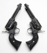 Colt 45 SAA Matching Engraved Revolvers. One Army, One Cowboy. Sold As Pair Only. - 5 of 19