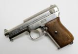 Mauser Model 1914 Semi-Auto 32 ACP/7.65mm Pistol. Nickel Finish. Rare - 4 of 5