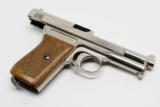 Mauser Model 1914 Semi-Auto 32 ACP/7.65mm Pistol. Nickel Finish. Rare - 3 of 5