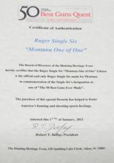 Ruger Single Six "Montana One Of One". Only One Of Its Kind. New, Never Fired. - 4 of 13