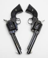 Colt SAA Matching Engraved Revolvers. One Army, One Cowboy. Sold As Pair Only. SB COLLECTION - 6 of 19