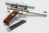 Ruger Mark II Stainless Slab side Competition Target Model 22LR pistol W/Scope And Extra Mags. Excellent Condition. MJ COLLECTION - 6 of 6