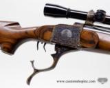 BEAUTIFUL W.J. HAUCK Engraved by ROBERT KAIN!! .222 REM Falling Block Rifle!!! STUNNING!! - 3 of 16