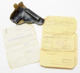 Beretta M1934 9mm (380 ACP). Blank Side. With Capture Papers. DW COLLECTION - 2 of 7